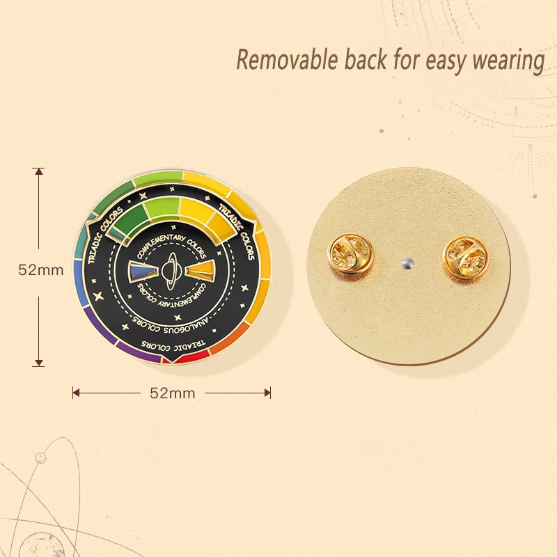 Custom Coloured Rotating Compass Enamel Pins Formal Nightcap Brooches Backpack Hat Badge Lapel Jewelry Gift for Friend Wholesale