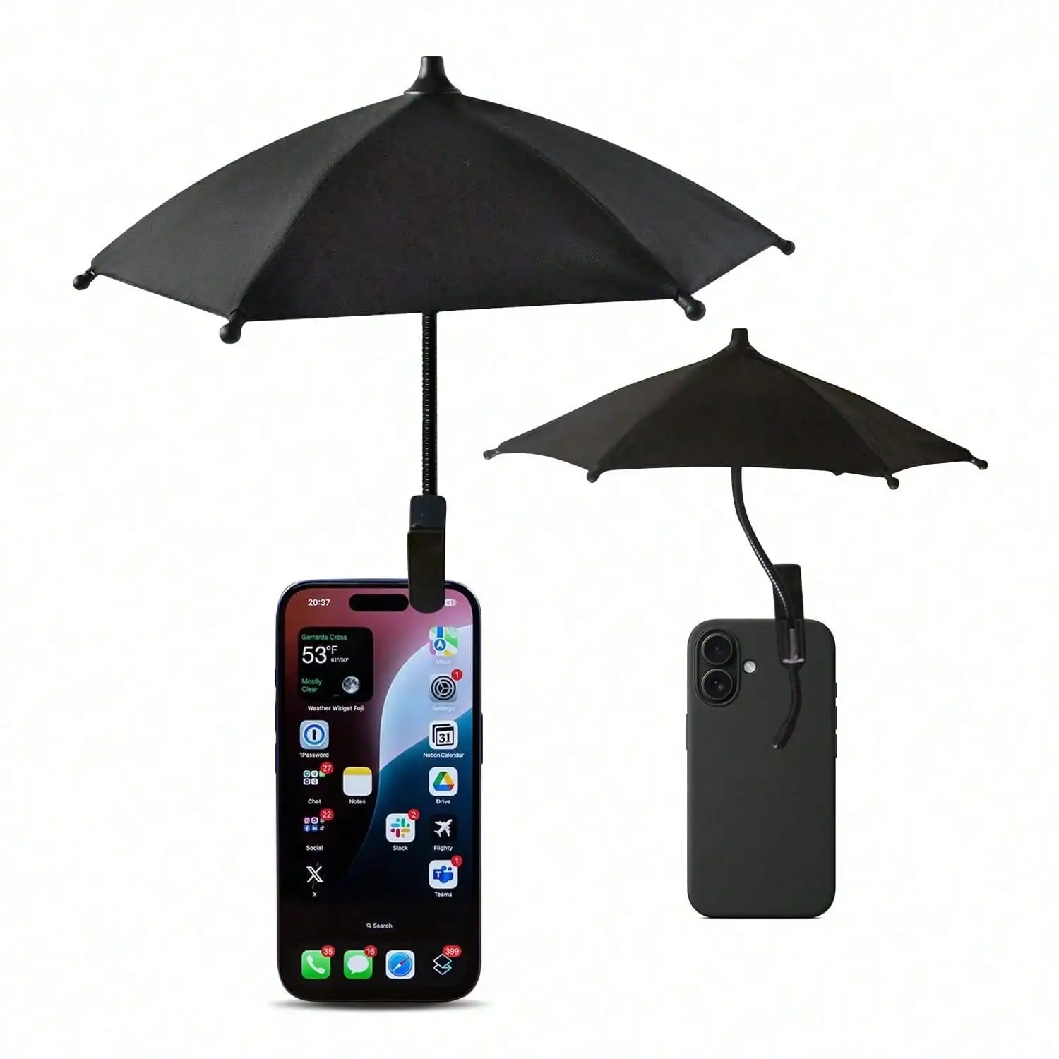 

Clip-On Phone Umbrella Sun Shade, Anti-Glare UV Protection Phone Screen Cover, Heat Resistant Portable Phone Protector