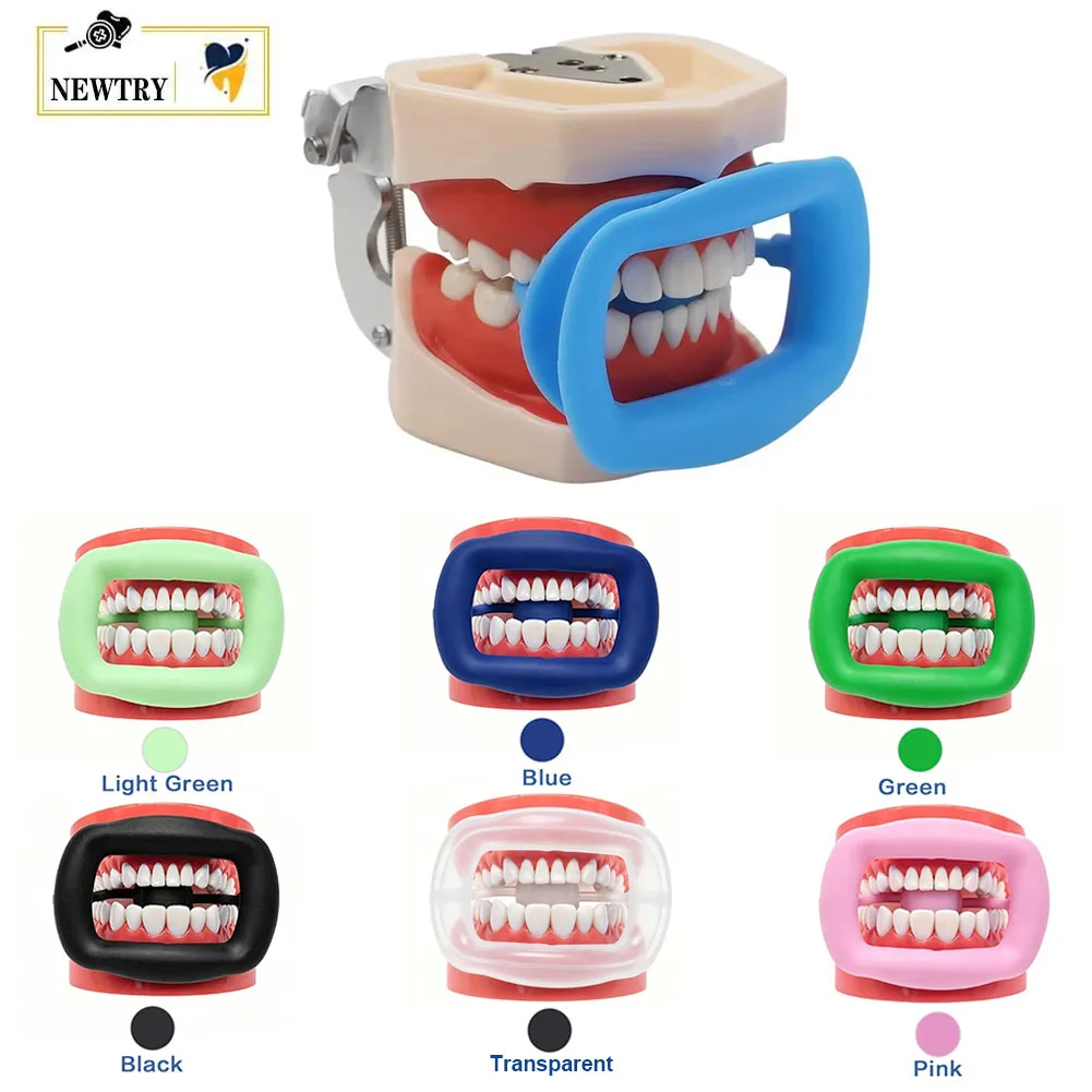 Multi‑color Dental 3D Mouth Opener Wholesale 50Pcs Intraoral Cheek Retractor Soft Silicone Reusable Adult Cheek Expand Props