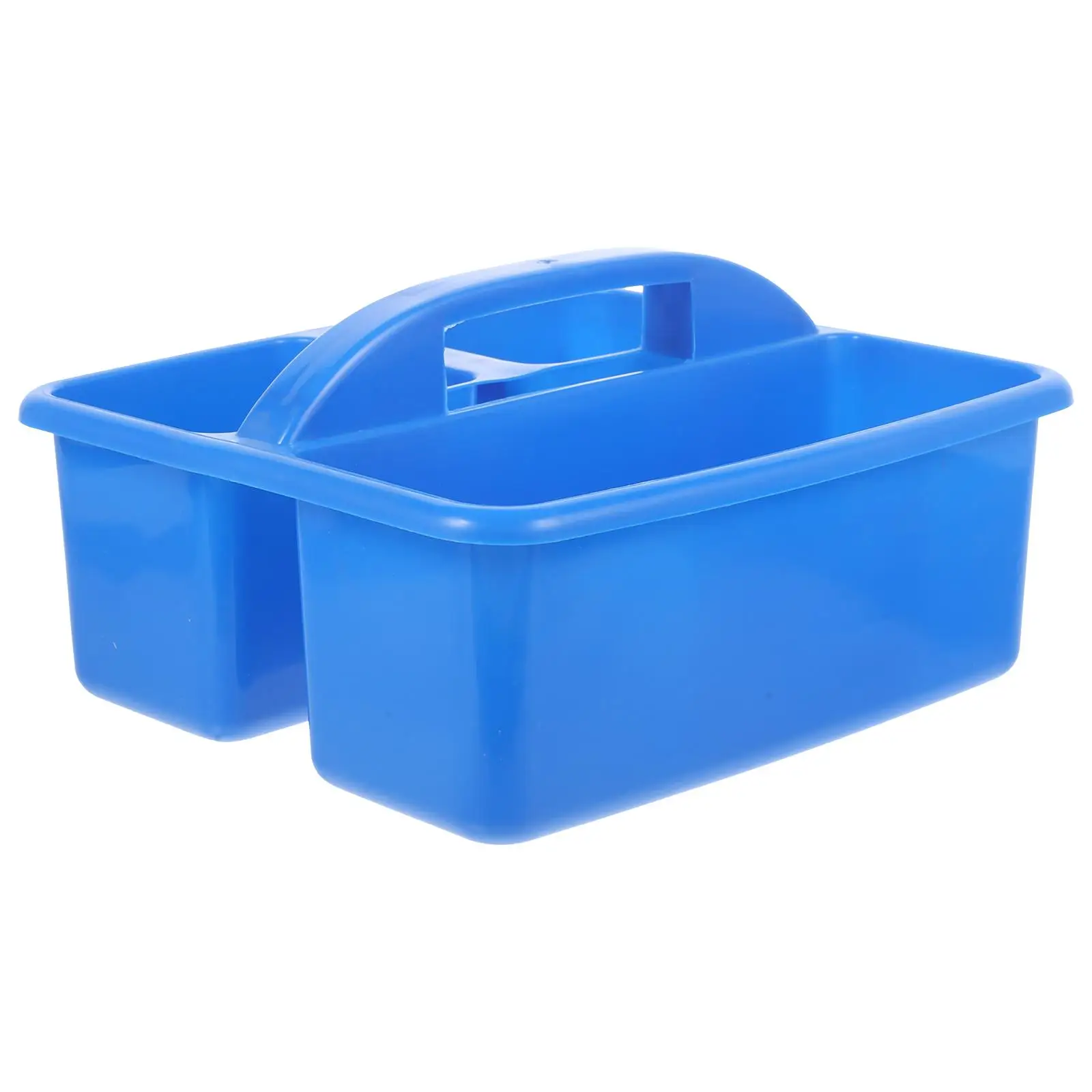 

Handheld Storage Box Blue Stationery Basket School Desktop Organizer Supply Container Portable Tools Holder Painting Tool