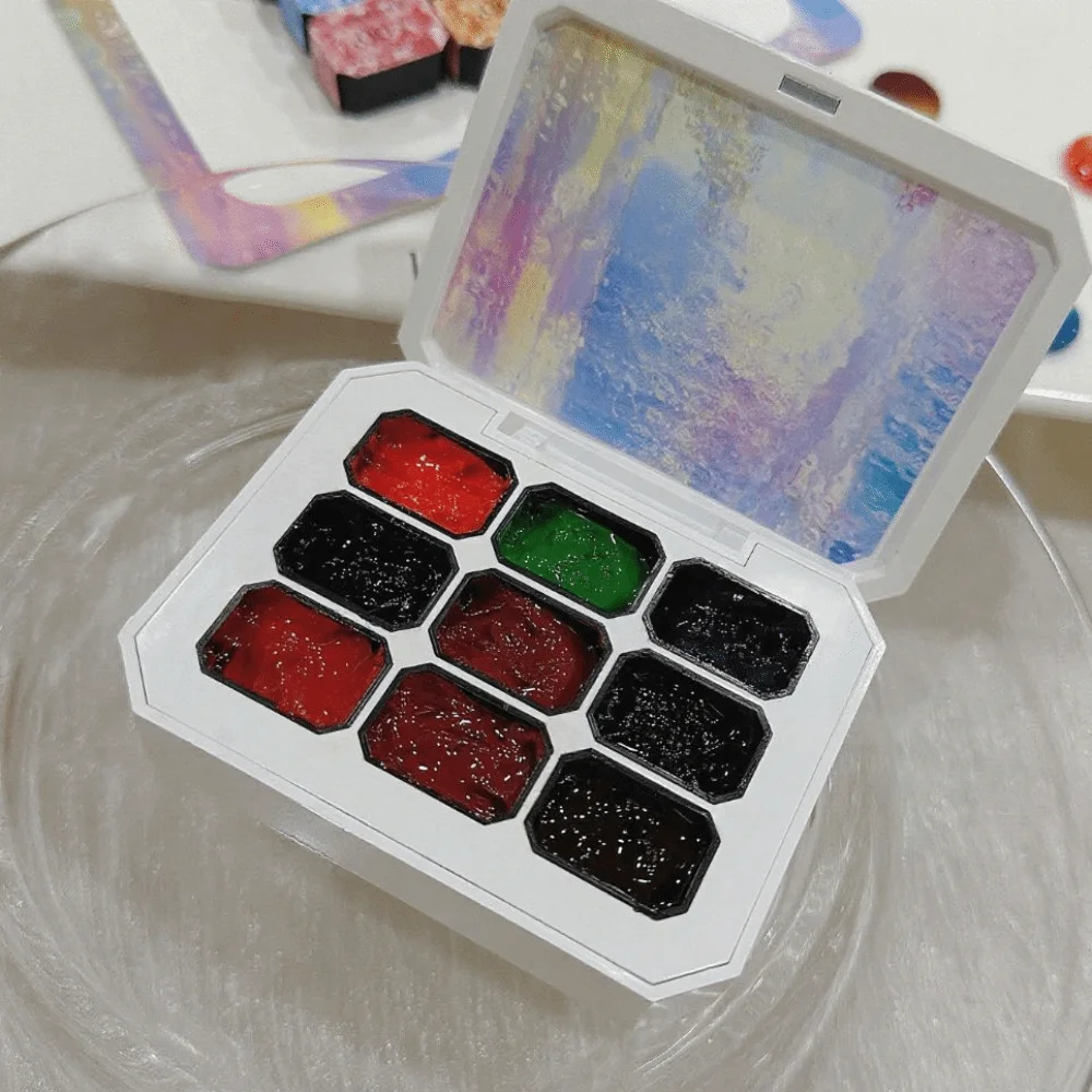 

Мини 4IN1 Pat Ombre Гель-лак для ногтей Французский маникюр для ногтей 9-цветный легкий градиент Живопись гель Твердые лаки Краска Гель для девочек