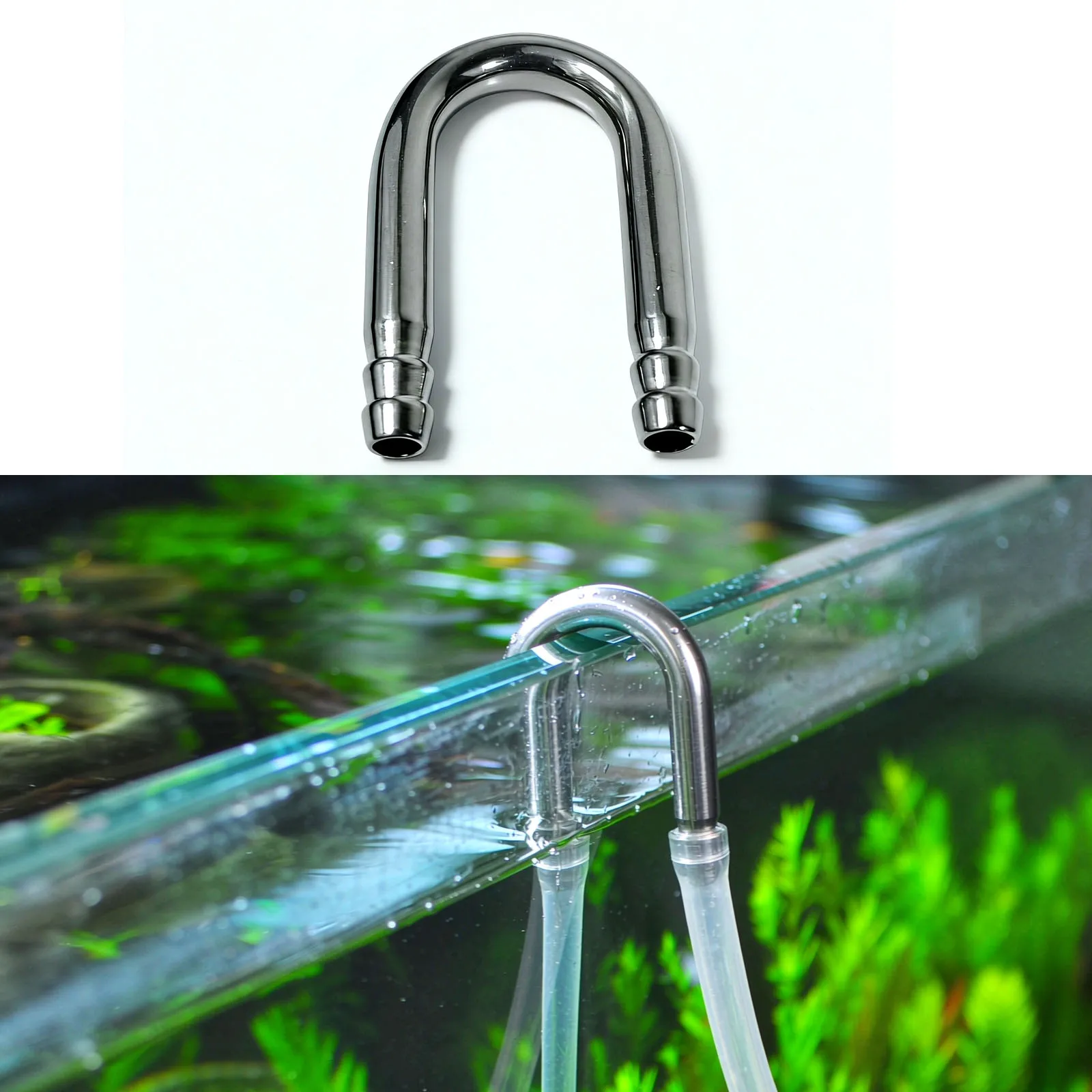 Aquarium Stainless Steel Tube U Shape Pipe Oxygen Diffuser Kit Fish Tank Co2 Oxygen Tubing Connector Fish  Accessory