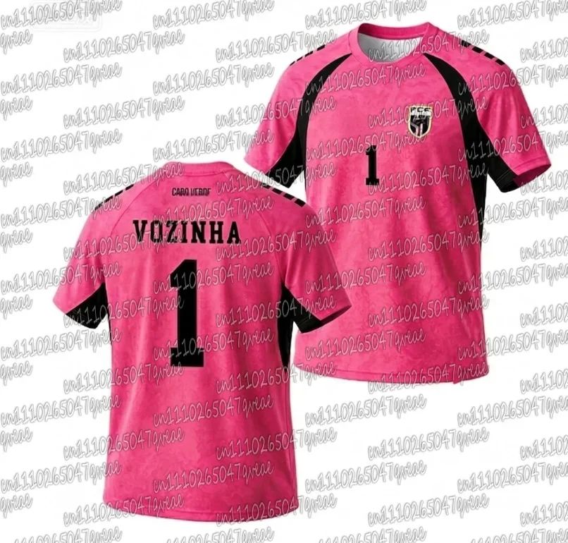 3D Printed Cape Verde No.1 Goalkeeper Jersey for Both Men and Women Featuring Quick Drying & Breathable Parent-child Sportswear