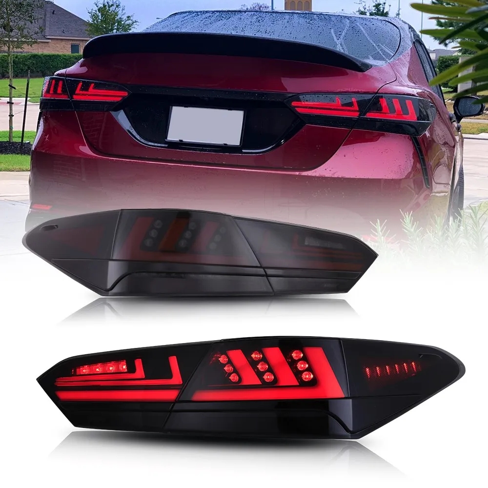 

1 Pair Full Smoked LED Tail Lights Assembly for 2018-2024 Toyota Camry Tail Light Kits