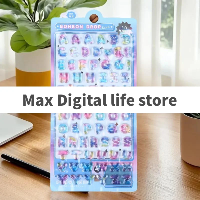 الملونة 3D الكرتون الأبجدية الإغاثة ملصق DIY مجلة مخطط صور زينة طالب مكافأة ملصق القرطاسية #3