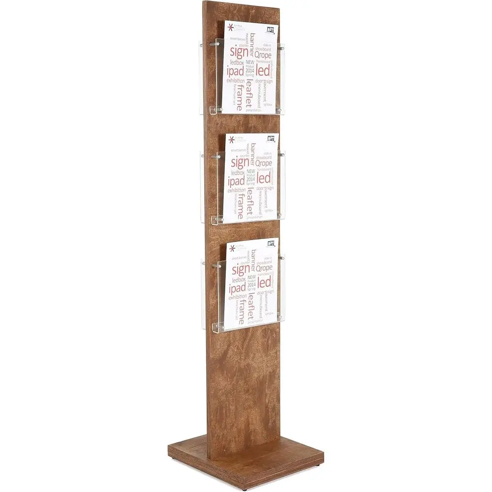 

Double-Sided Plywood Poster Stand, Literature and Magazine Rack for Conferences and Showrooms