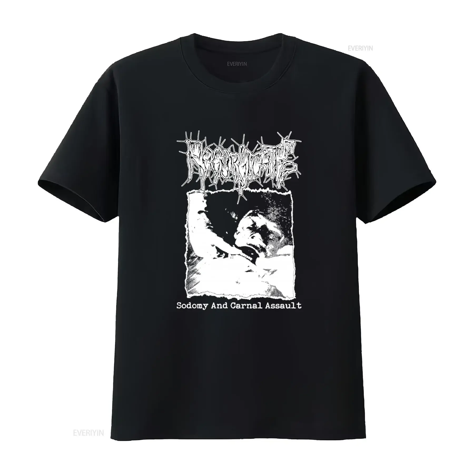 REGURGITATE Sodomy and Carnal Assault T shirt for Men Heavy Metal Band Inspired Design vintage Washed Slightly Casual Stretched