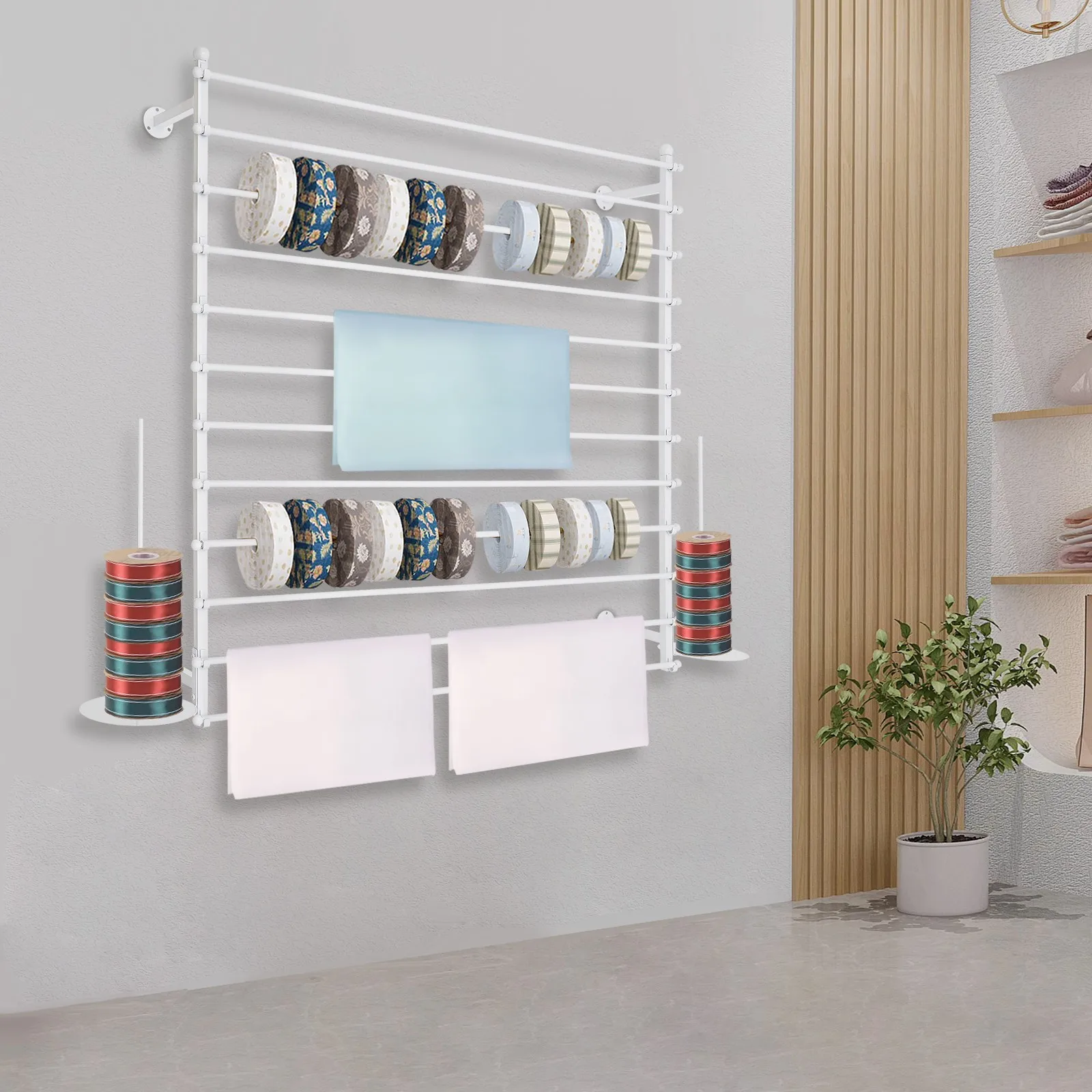 

Настенная витрина-органайзер для цветочного магазина, для швейных ниток, шарфов и галстуков