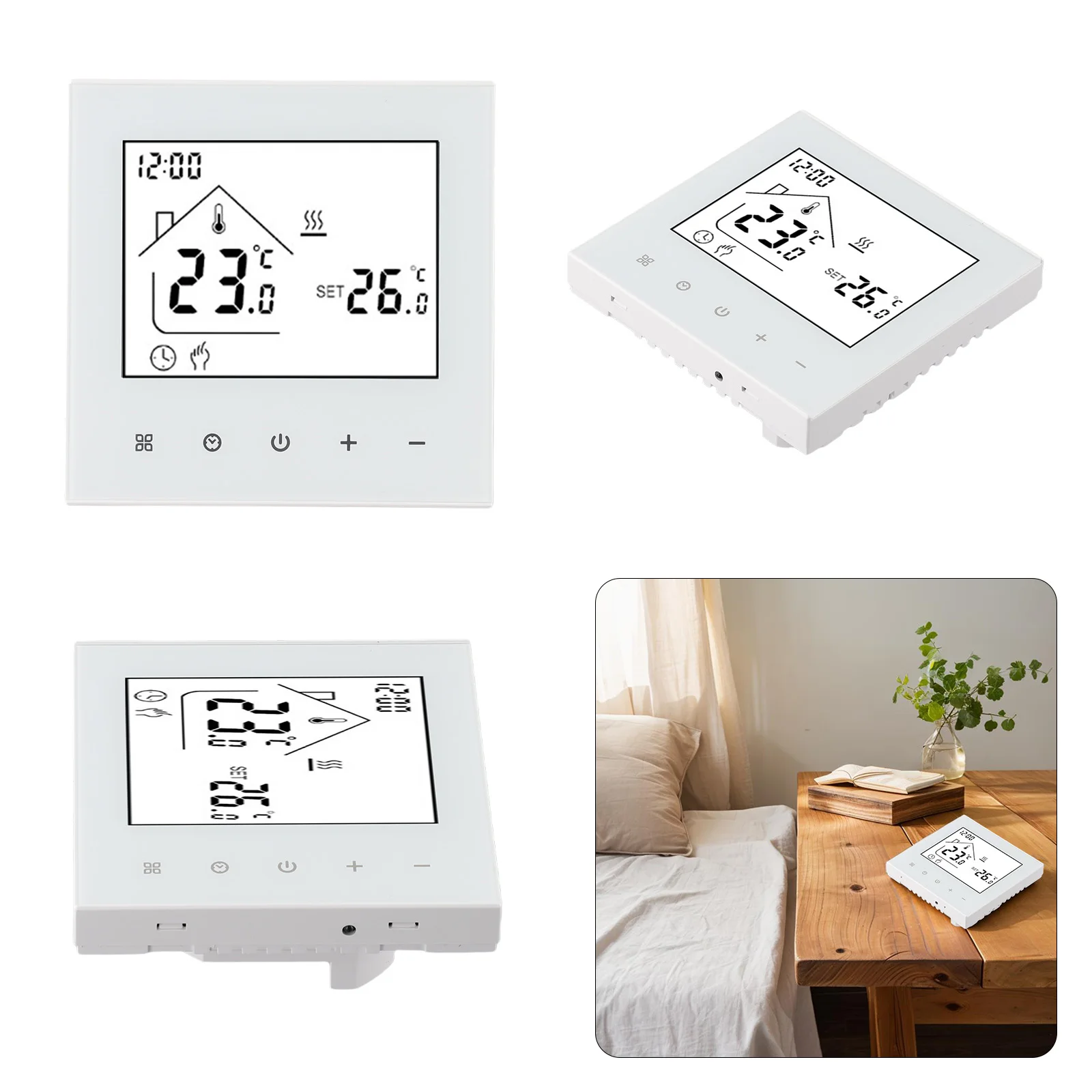 86*86mm Electric Thermostat Ambient And Floor Temperature Sensor for child Lock Thermostat Ambient And Floor Sensors