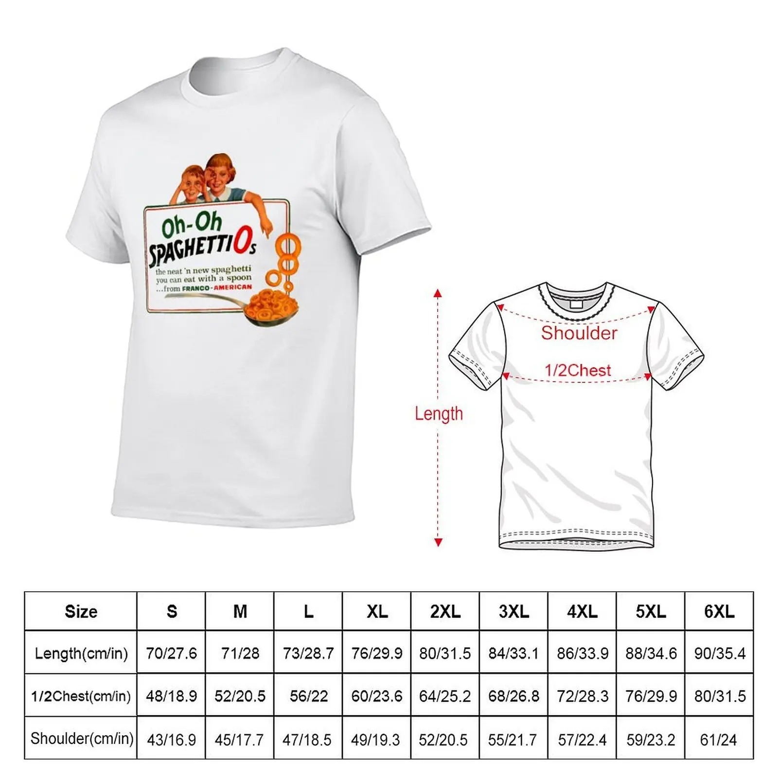 SPAGHETTI O'S - ADVERT T-Shirt mens graphic t shirts t shirt man casual T-Shirt