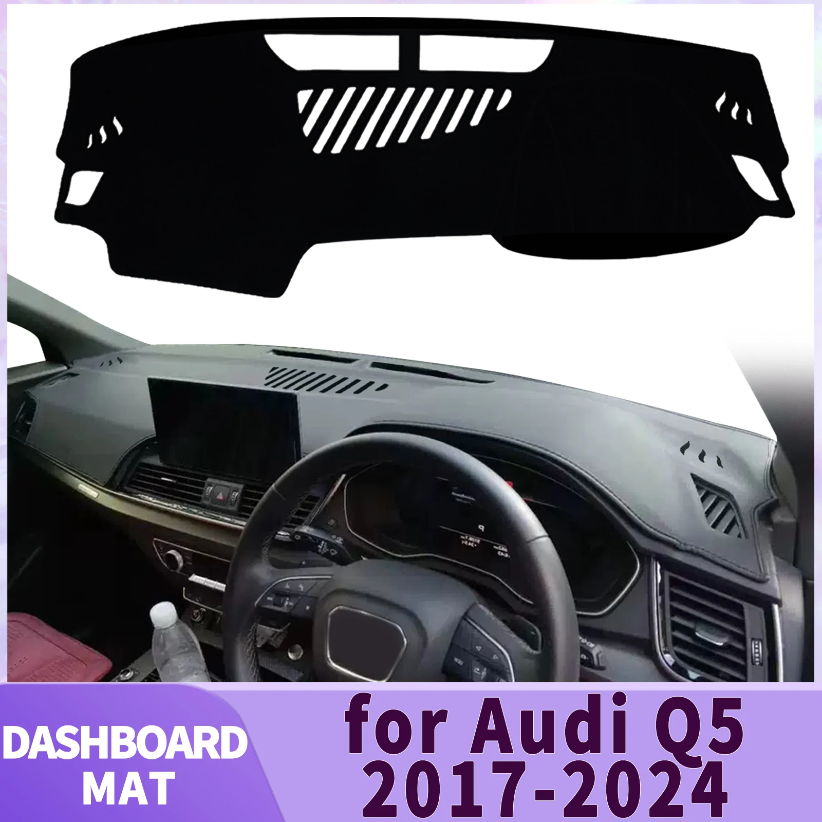 

fit for Audi Q5 2017-2024 2023 2022 2021 SQ5 Car Accessories Dashmat Dashboard Cover Pad DashMat Sunshade Protective Carpet