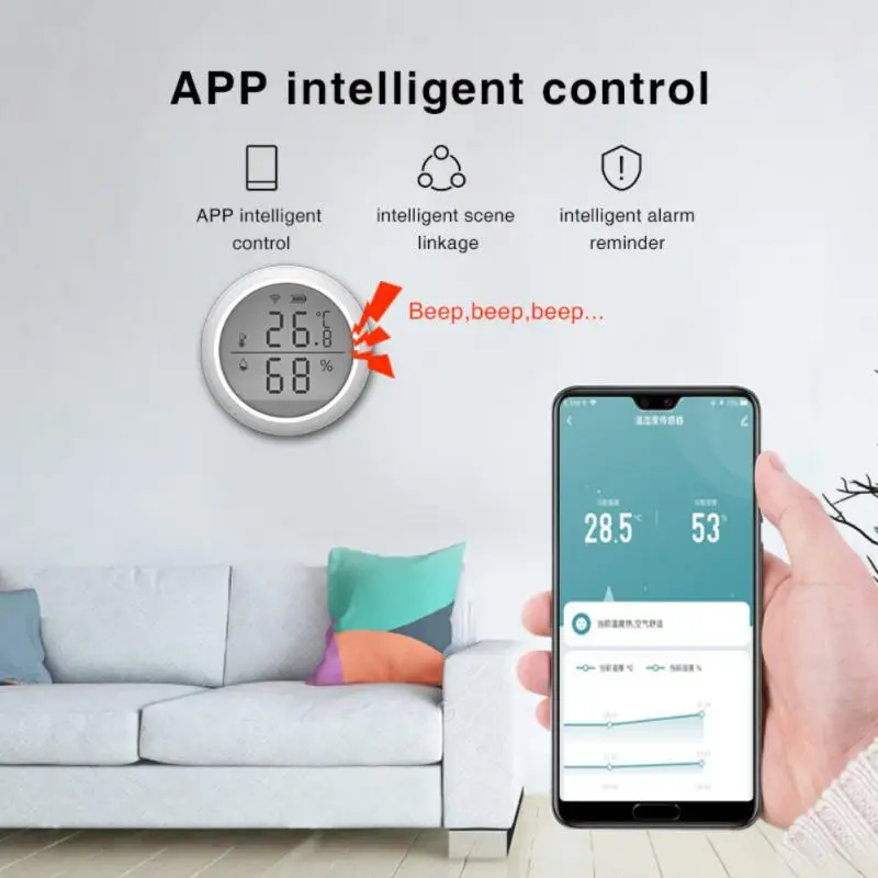 

Thermometer Professional Gateway Required Wireless Wifi Tuya Smart Home Temperature And Humidity Meter Sensitive Hygrometer