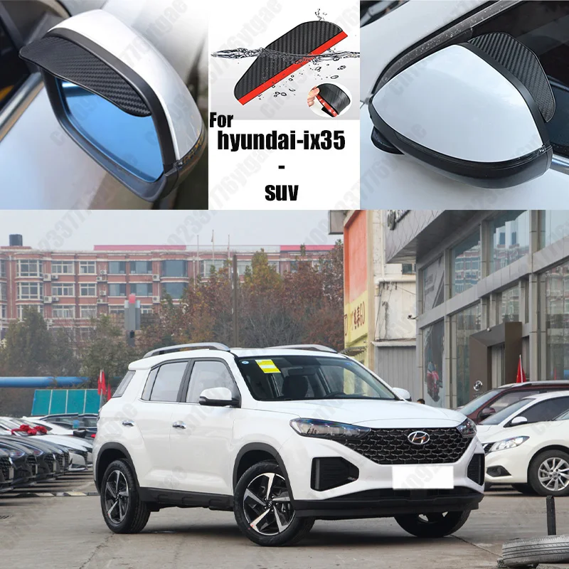 

For hyundai-ix35-suv Car Rearview Mirror Rain Eyebrow Fiber Auto Rain Shield Rainscreen Reflector Rain Shield