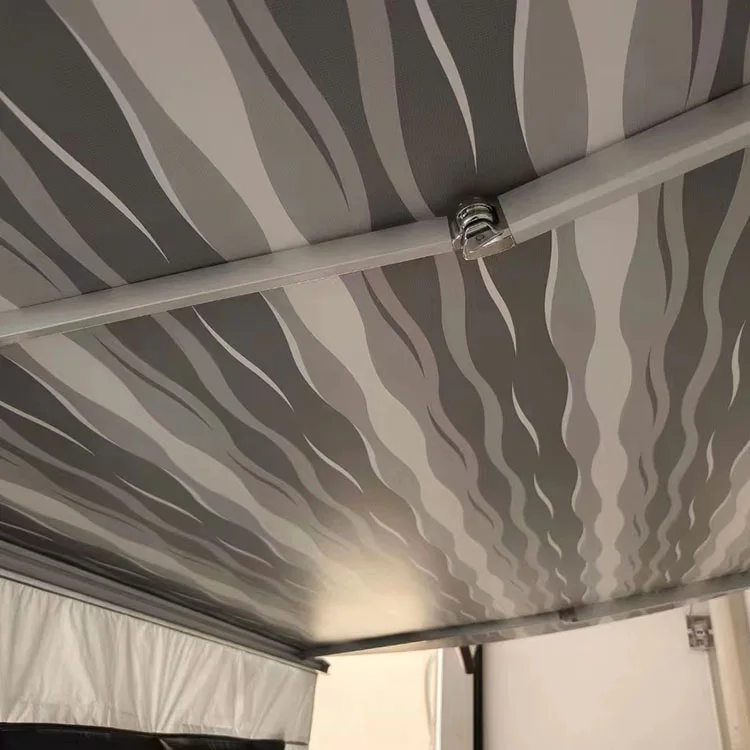 

Top Mounted PVC And Aluminum Alloy European Style Awning 3*2.5m Auto With Remote Control Camping Awning For Camper