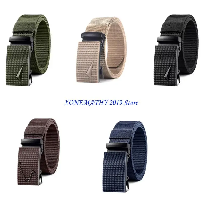 

F42F Холщовый ремень с металлической застежкой и усиленным нейлоновым дизайном для мужчин, женщин, джинсовых брюк