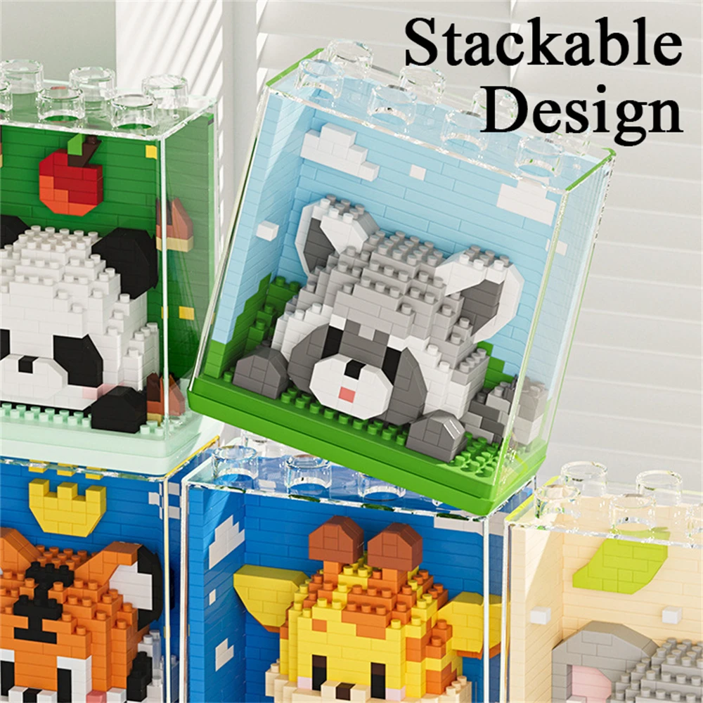 كتلة الحيوانات اللبنات كابيبارا النمر البطريق لعبة تعليمية هدية التفاعل بين الوالدين والطفل الجذعية لعب للتعلم للطفل