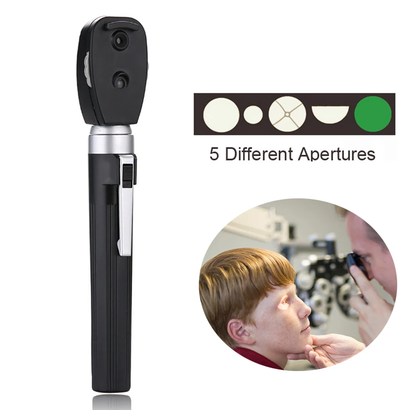 

Handheld Medical Professional Oftalmoscopio 5 Apertures Eye Care LED Diagnostic Kit Ophthalmic Direct Portable Ophthalmoscope