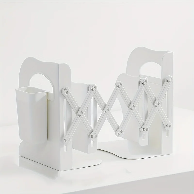 Adjustable bookend shelf for desktop organization, book storage rack, student book holder