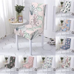 Plant Style Computer Chair Cover Extensible Chair Cover Flowers Pattern Elastic Dining Room Chairs Covers Home Covers For Chairs