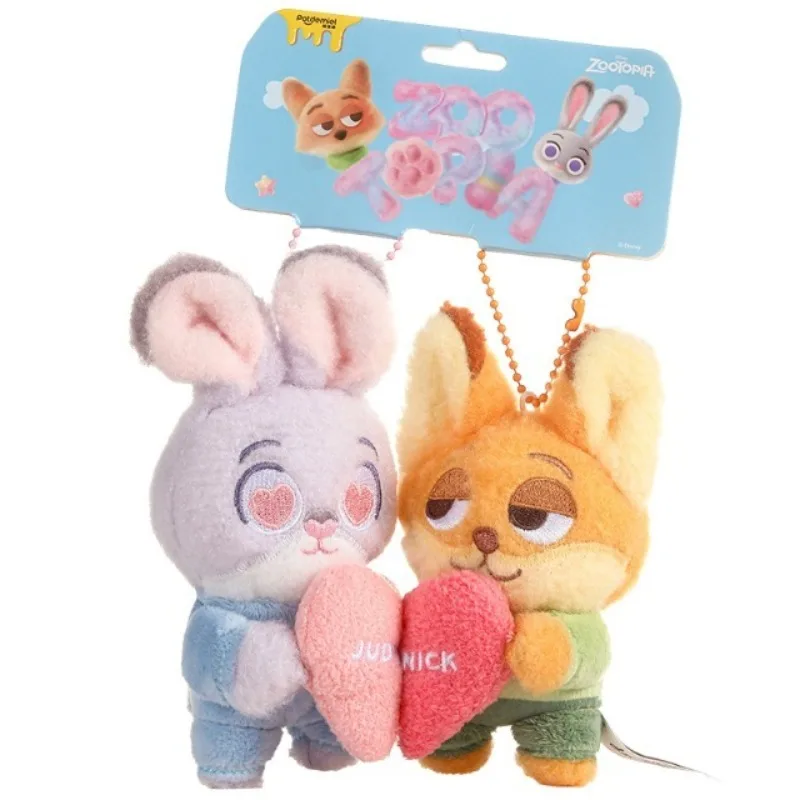 

Disney Zootopia 2 Plush Toys Zootopia Keychains Magnetic Attraction Judy Nick Plush Key Chains Bag Charm Cute Gifts for Girls