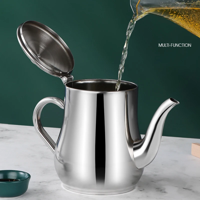 Kitchen Stainless Steel Oil Jug Filter Slag Isolation Oil Storage Jar Multi-purpose Spices Bottle With Strainer Home Storage