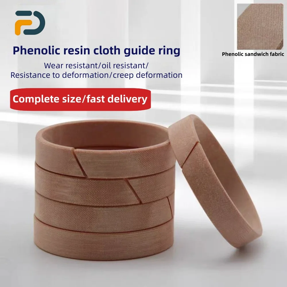 

5pcs Clamp Cloth Guide Ring ID：30/35/40/45/50/55/60MM Hydraulic Cylinder Oil Seal Support Ring Wear-Resistant