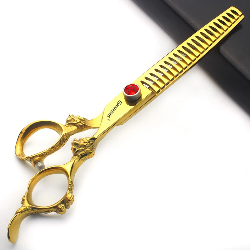 German 440 Professional Hairdressing Scissors for Hairdressing Professionals 7-inch Flat Cutting Teeth Cutting Set.