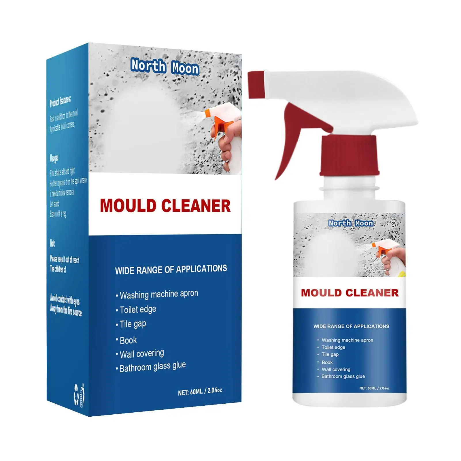 60ml Mildew Remover Spray Ceiling Bathroom Ceramic Wall Surface Anti-Mould Cleaning Foam Multi Effect Cleaning Decontamination