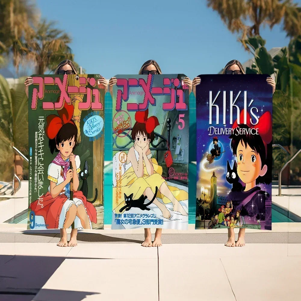 K-Kikis D-Delivery S-Service Anime Movie Big Microfiber Beach Towels Quick Dry Towel Sand Beach Towels Pool Towel For Travel