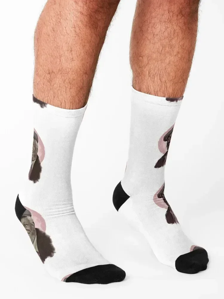 Redd Foxx - Famous standup comedian Portraits Socks winter gifts Heating sock happy soccer anti-slip Men's Socks Women's