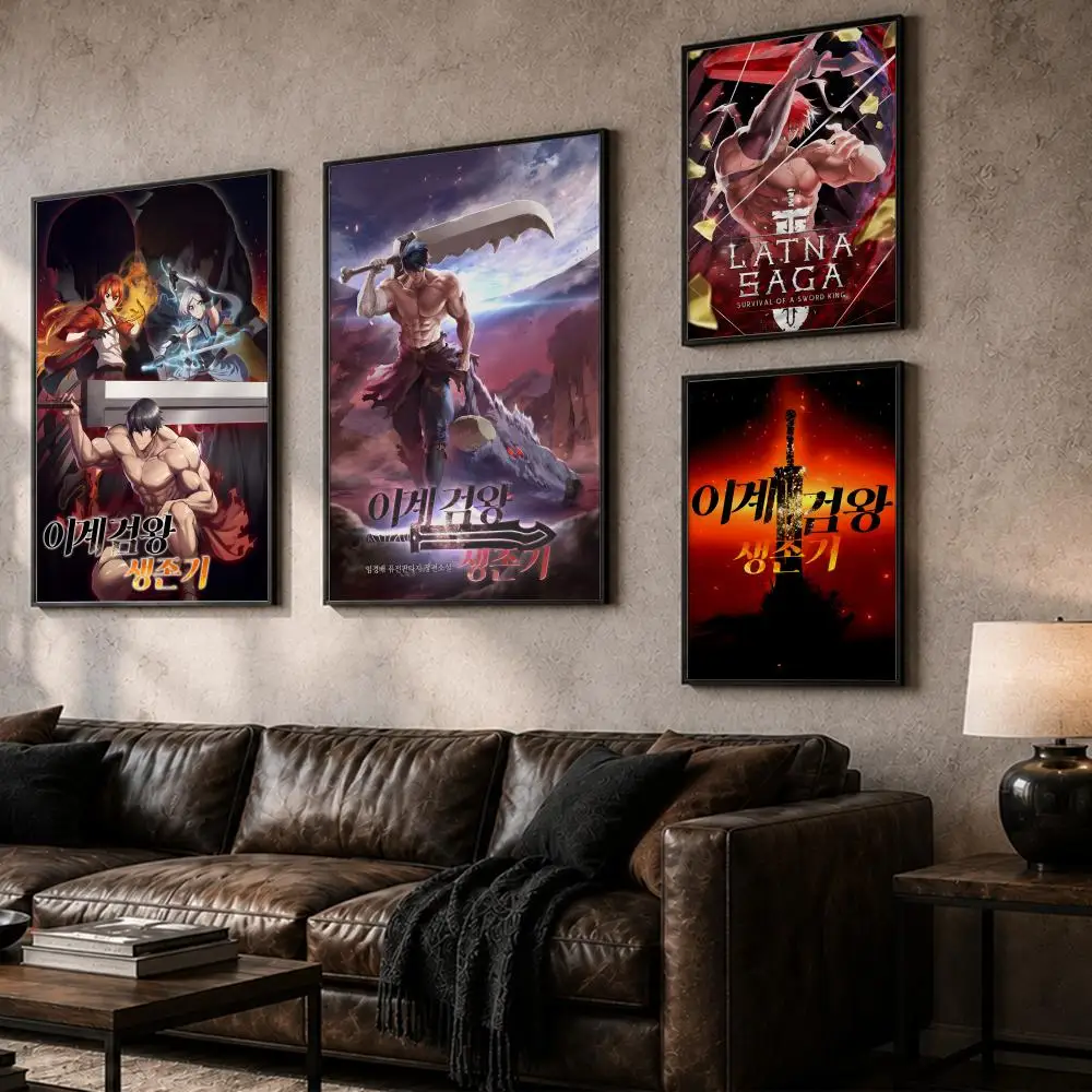 Popular Manhwa L-Latna Saga: Survival of a Sword KingS Painting Calligraphy Canvas Posters Wall Art for Home/Office/Dorm/Living