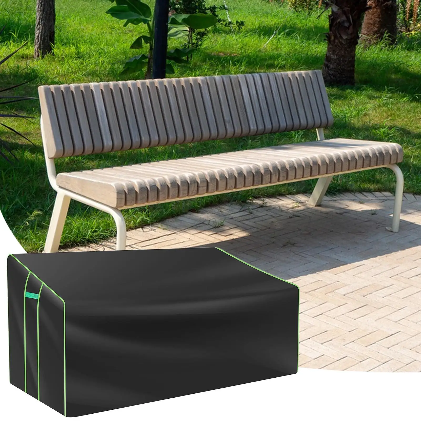 

Наружный чехол на сиденье, устойчивый к атмосферным воздействиям, сверхмощный 2-местный чехол для патио, скамейки для сада, двора, лужайки, дивана на заднем дворе