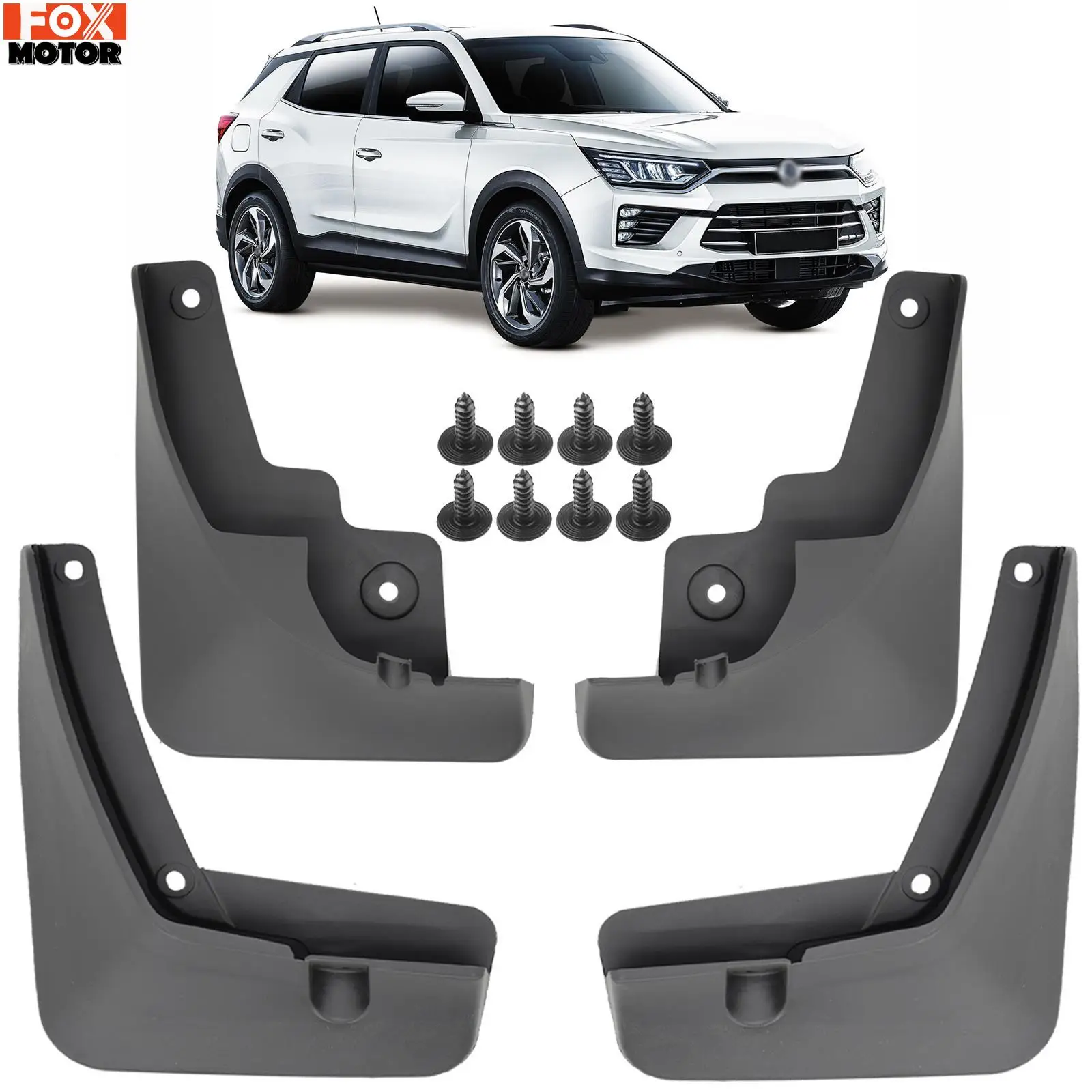 4x For Ssangyong Ssang Yong Korando C300 2019 2020 2021 Mudflaps Mud Flaps Guard Splash Guards Mudguards Fender Liner Front Rear