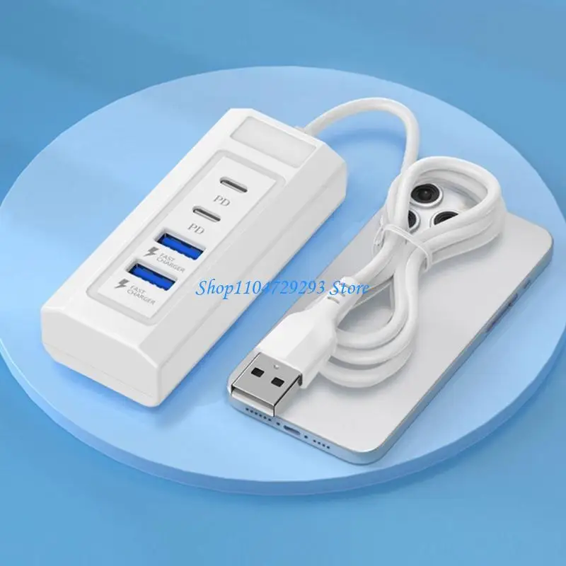 

Y2GD USB To 2xPD And 2x USB Charging Splitter Hub For Phones Tablets And More