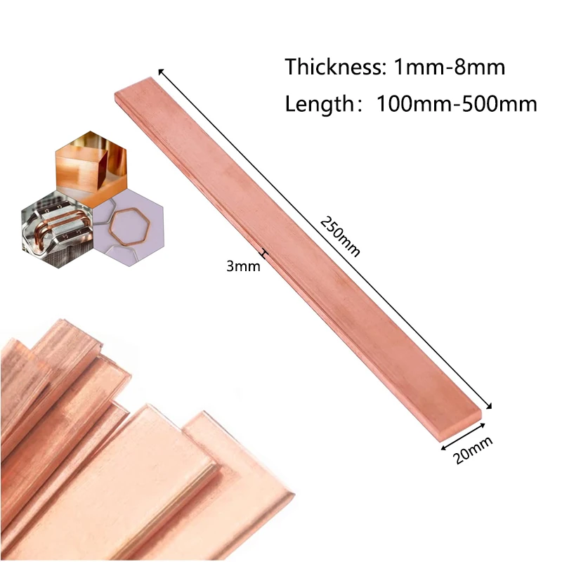 Espessura de Cobre Pura 1.5 mm Tira de Cobre Almofada de Cobre Vermelha Folha de Cobre Barra de Placa de Cobre Faça Você Mesmo Material Cnc 99