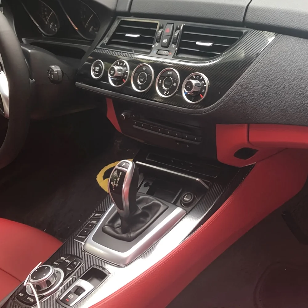 

For BMW Z4 E89 2009-2016 Interior Central Control Panel Door Handle 5D Carbon Fiber Stickers Decals Car styling Accessorie