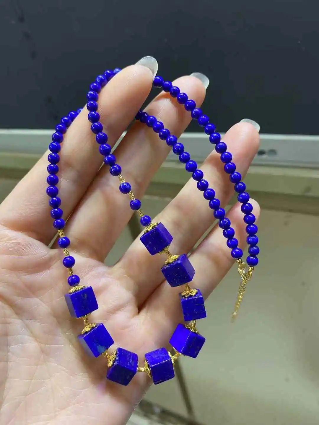 Good Quality Natural Lapis Lazuli Crystal Gemstone Jewelry Necklace For Gift