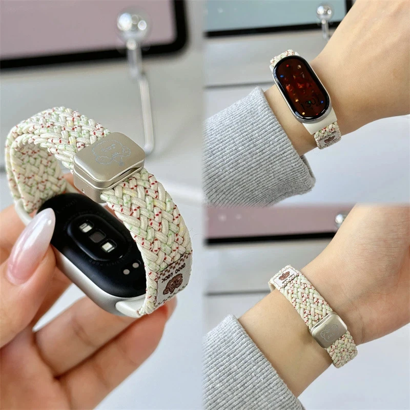 

2025 Nylon Strap for Xiaomi Mi Band 9 8 High Quality Breathable Sports Wristband for Mi Band 10 9 Smart watch strap Accessories