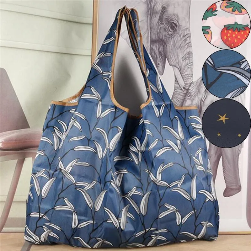 Shopping Bag Eco-friendly Bag Hand Shoulder Grocery Bags Shoulder Market Bags Reusable Foldable Supermarket Shop Bags