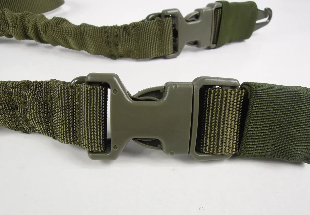 Tactical Two-Point Sling with Length Adjuster Traditional Sling with Metal Hook Padded Sling for Camping Outdoor Sports