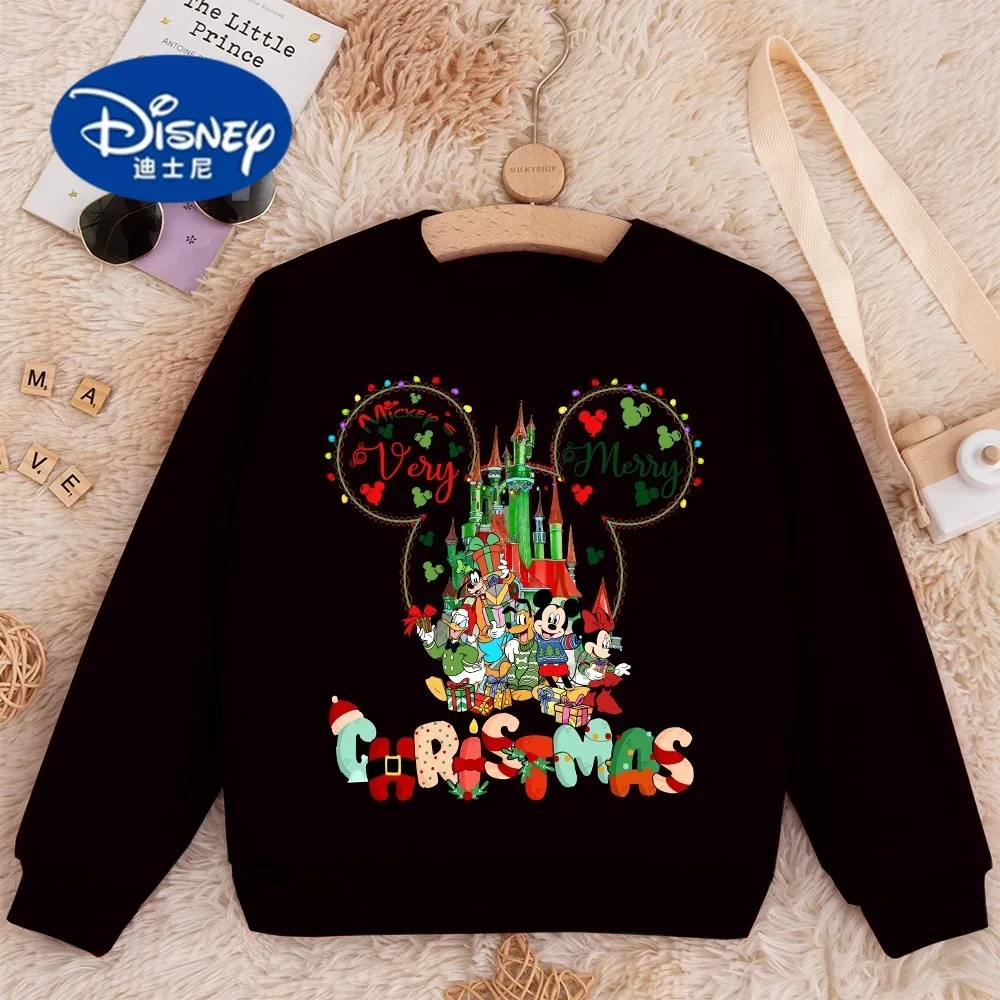 

Disney 2025 Merry Christmas Mouse Sweater, Kids Holiday Graphic Hoodie, Unisex Boys Girls Top