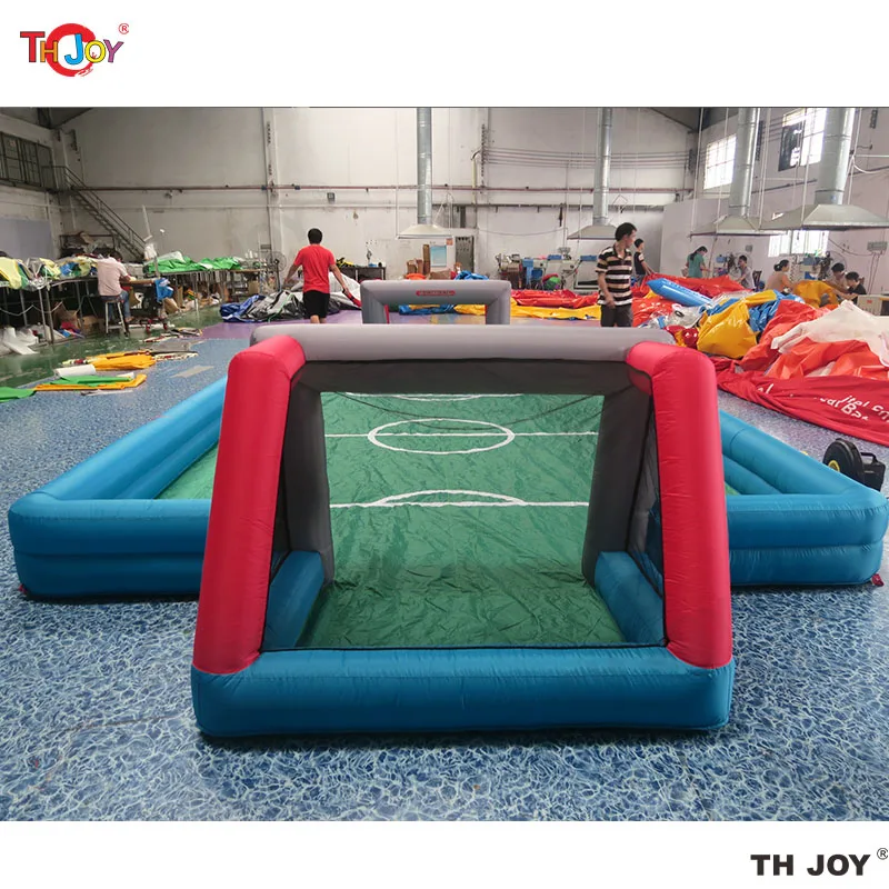 Free Air shipping! Outdoor Kids Inflatable Soccer Court Inflatable Football Pitch Backyard Portable Sport Arena For Sale