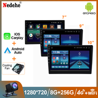 Universal 7 9 10 inch Android13 Multimedia Player GPS WIFI Wireless CarPlay Android Auto 2 Din Radio FM Stereo Head Unit DSP 4G