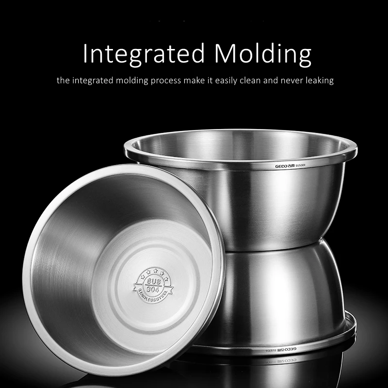 LFGB Certification 304 Stainless Steel Kitchen Washer Integrated Molding Ultra Thick Fruit Washer with 2mm Fine Pores Colander