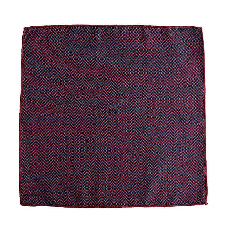 Mouchoir de poche à pois pour hommes et femmes, design tissé jacquard, mouchoir de haute qualité, rouge et noir, cadeau de robe de mariée imbibé, document de mode