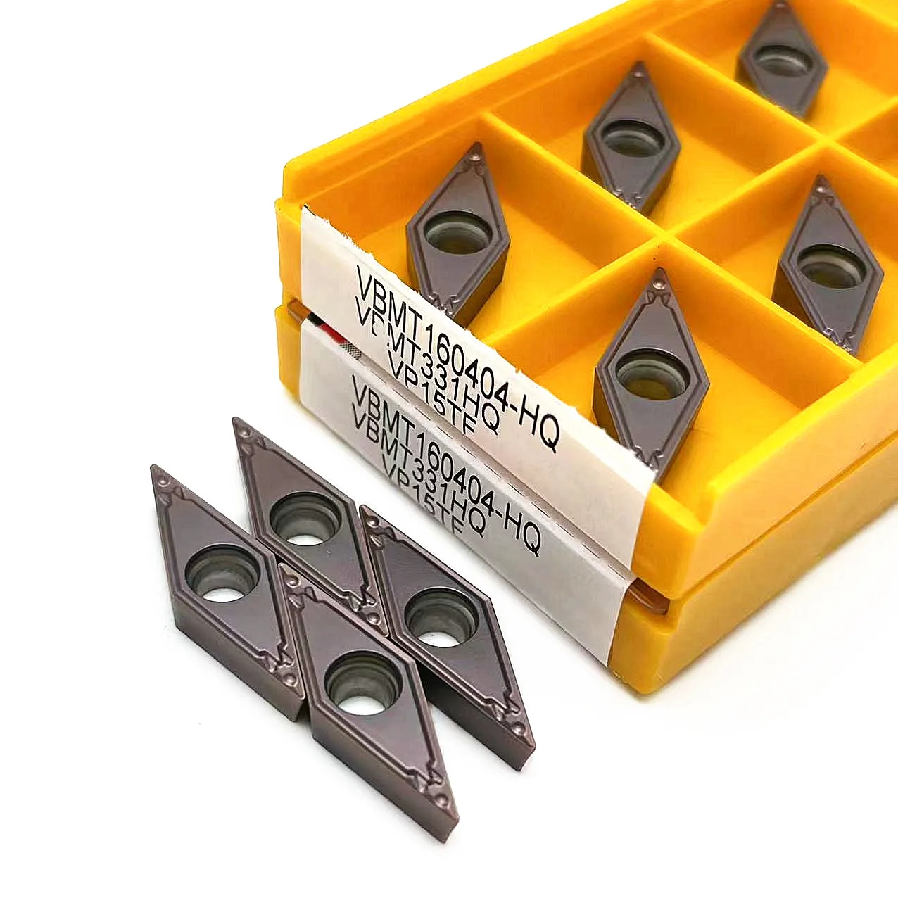 VP15TF VBMT160408 VBMT160404ใบมีดเพชรเครื่องมือกลึงภายนอก mesin bubut CNC การหมุนแทรกสำหรับเหล็กสแตนเลส VBMT160404