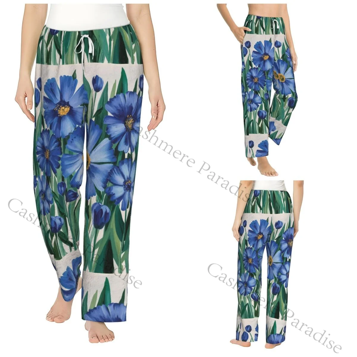 

Irises 2 Van Gogh Warm Women Pajama Pants Flannel Sleep Bottoms Soft Fleece Loungewear