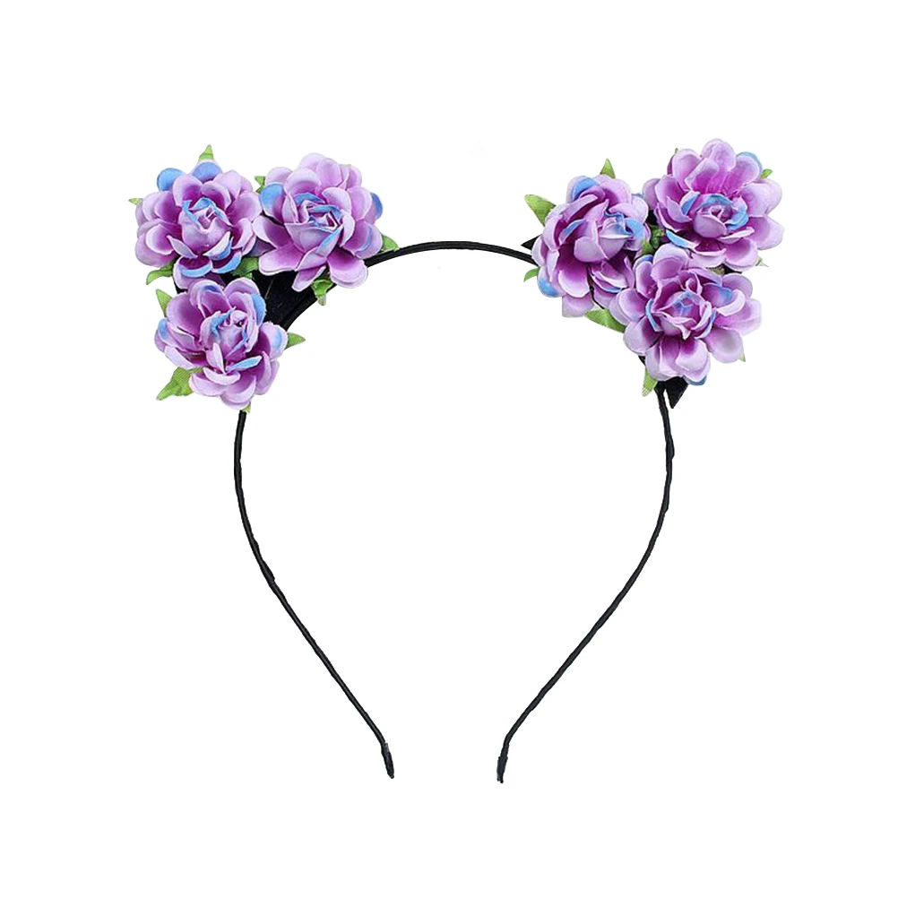 

Cat Ears Headband Hair Hoop Christmas Decorative Flower Parent-child Party Cosplay Accessories Premium Durable Lovely Design