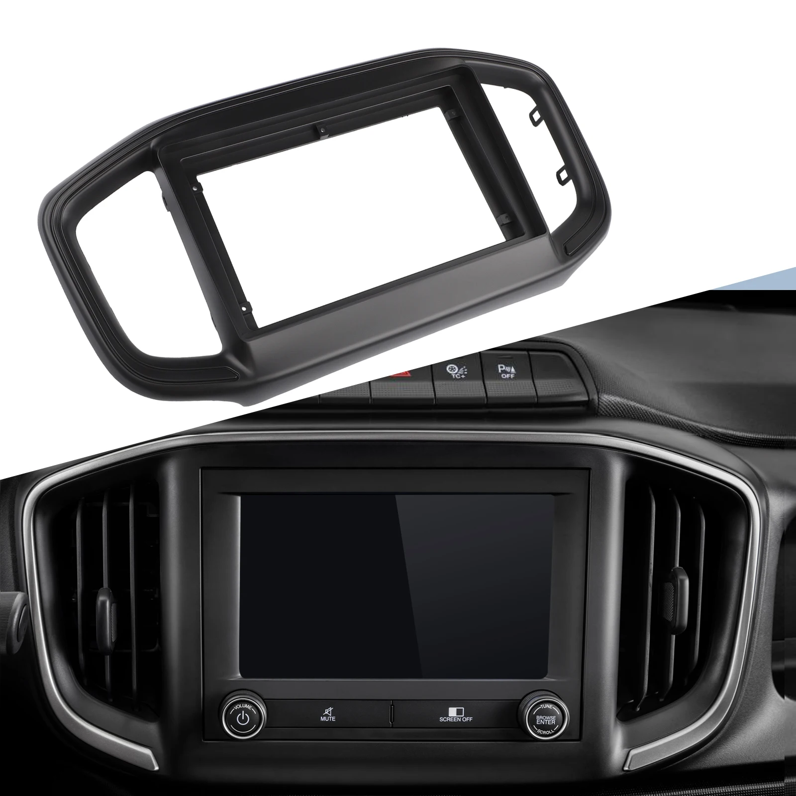 

Dashboard Protection Panel Frame Dashboard Fascia 9 Inch Car Radio Frame ABS Construction Firm Radio Mount Precision Fit