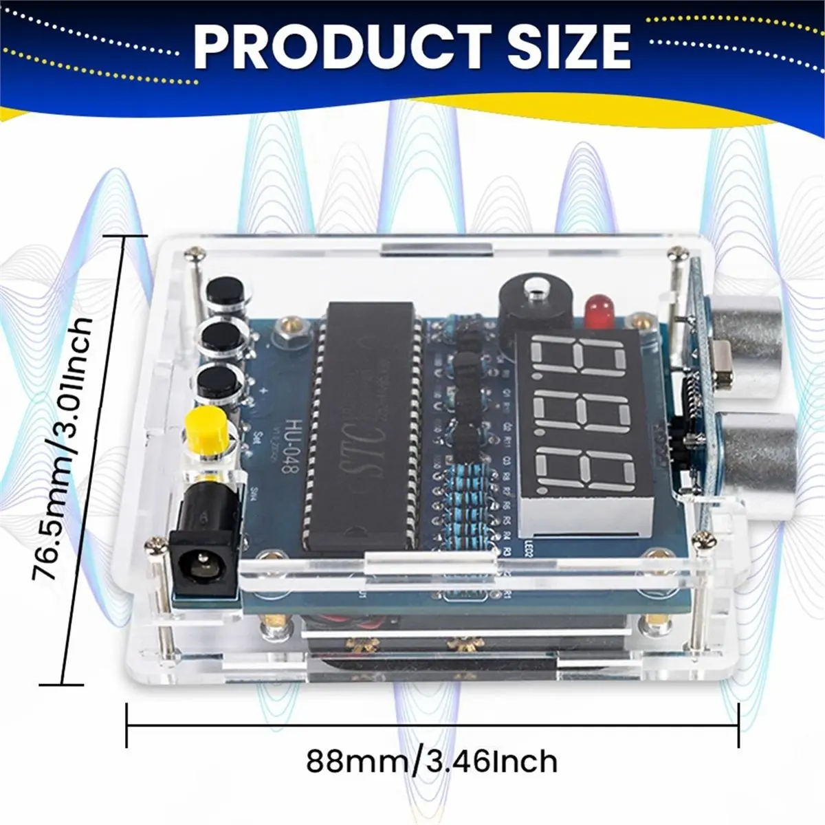 SPECIAL OFFER~Ultrasonic Ranging Electronic Kit with LED Measuring Distance 0-4M Radar Alarm DIY Soldering Project Practice Sold